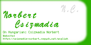 norbert csizmadia business card